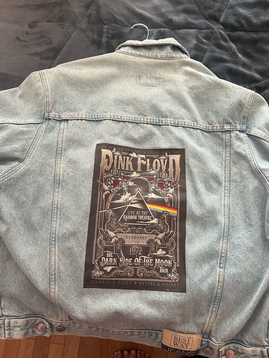 Pink Floyd Other - Pink Floyd Light Blue Denim Jacket with Back Tour Graphic from PARIS!!!!!